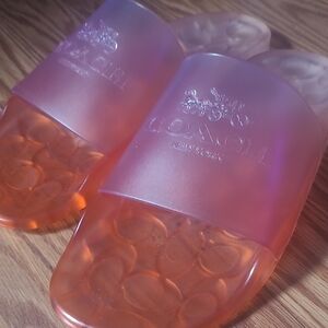 Coach Pink Slide Sandals